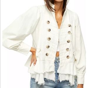EUC Free People Ariana Linen Military Jacket S